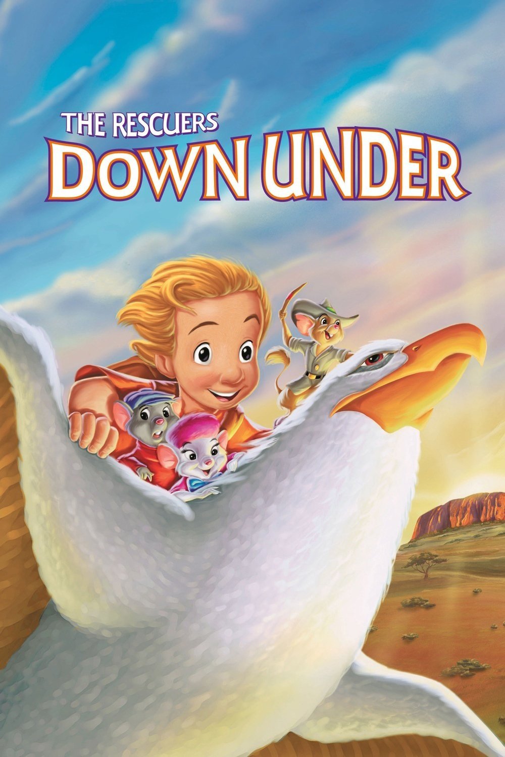 Poster for the movie "The Rescuers Down Under"