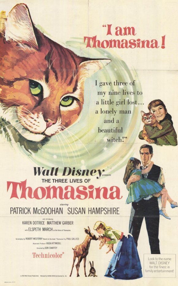 Poster for the movie "The Three Lives of Thomasina"