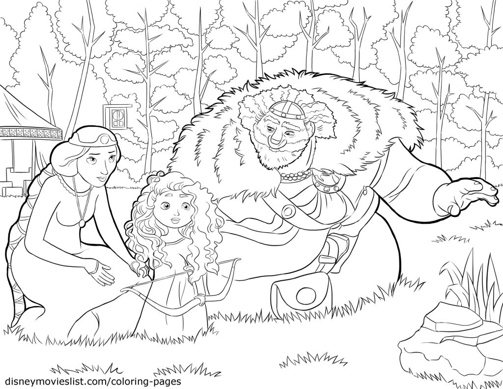 Young Merida – Brave Coloring Pages – Disney Movies List