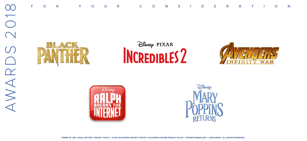 “For Your Consideration”: List of Movies Disney is Pushing for Nomination in Upcoming Film Awards (Plus Number of Categories)