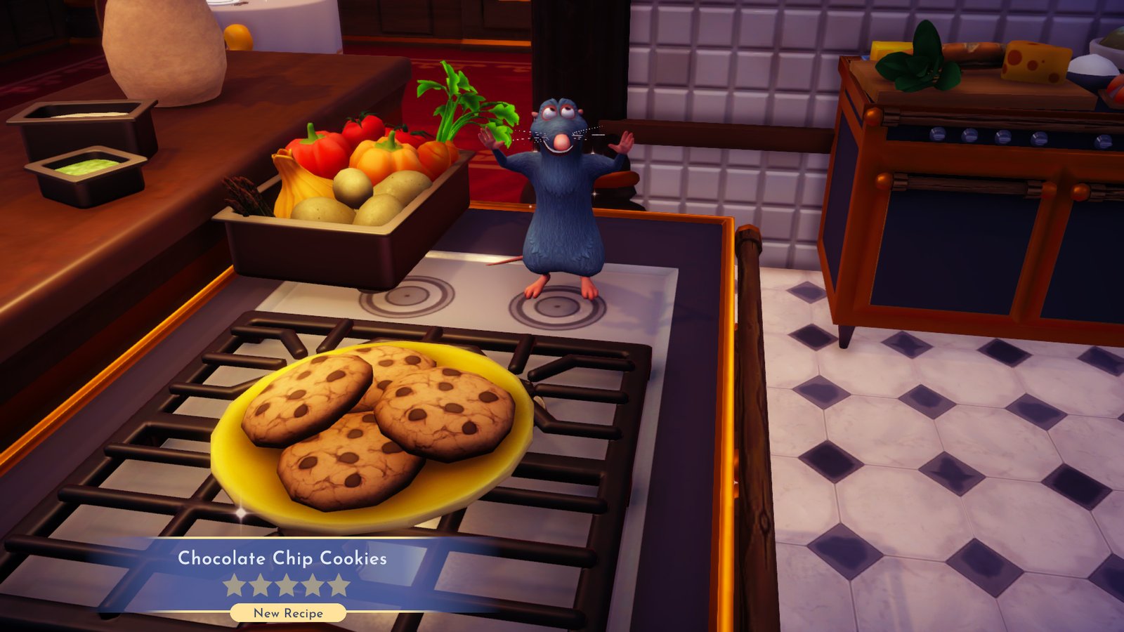 How to make Chocolate Chip Cookies & Tuna Burger in Disney Dreamlight Valley